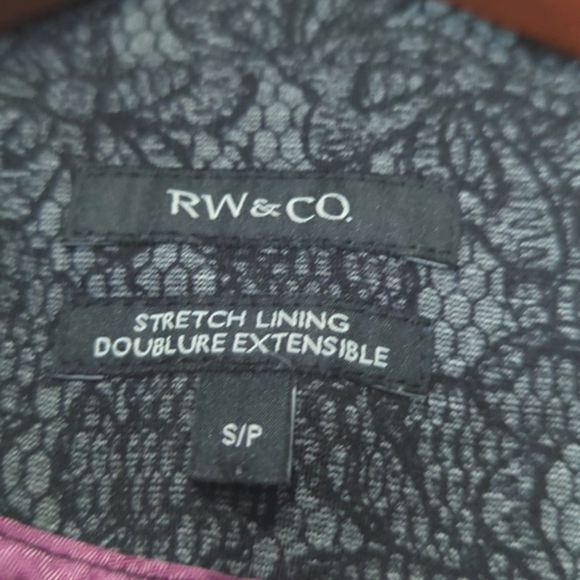 RW&CO Grey Lace & Floral Pattern Blazer - Picture 3 of 8